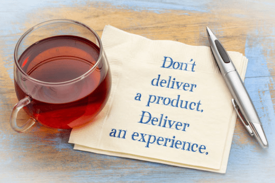 don't deliver a product deliver experience